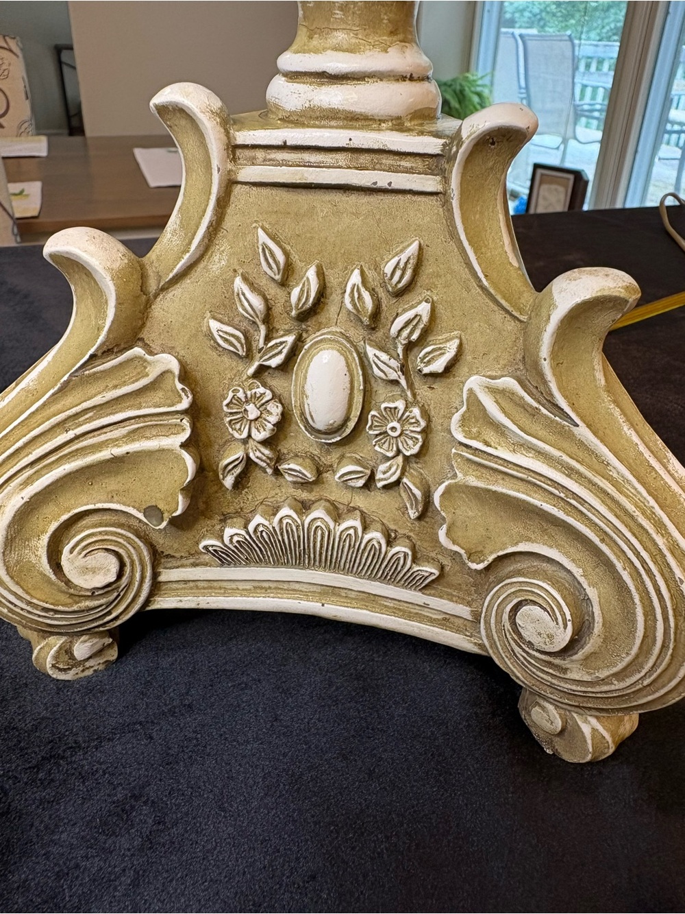 Cream Decorative Twisted Column Table Lamp - Home Accents - Picture 8 of 11